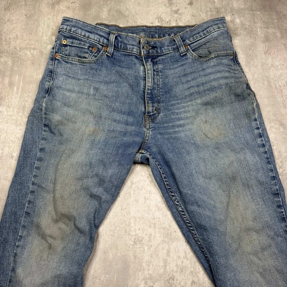 Levis 511 Mens Slim Straight Leg Jeans Blue Dark Wash 36x30 Stretch Work USA